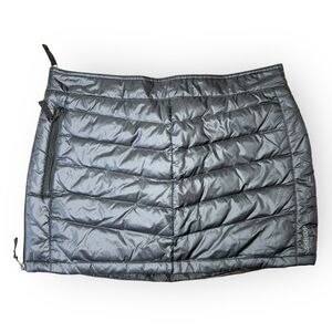 SKHOOP Insulated Mini Skirt Womens Medium Black Down Side-Zip Puffer Ski Lodge